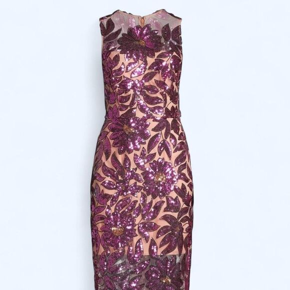 Milly Dresses & Skirts - Milly Kinsley Floral Garden Sequin Pink Maxi Size 4 NEW Dress